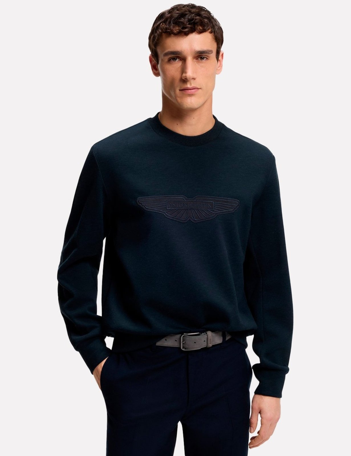Blusa Hugo Boss X Aston Martin Masculina Moletom Regular C-Soleri 242_AM Azul Marinho