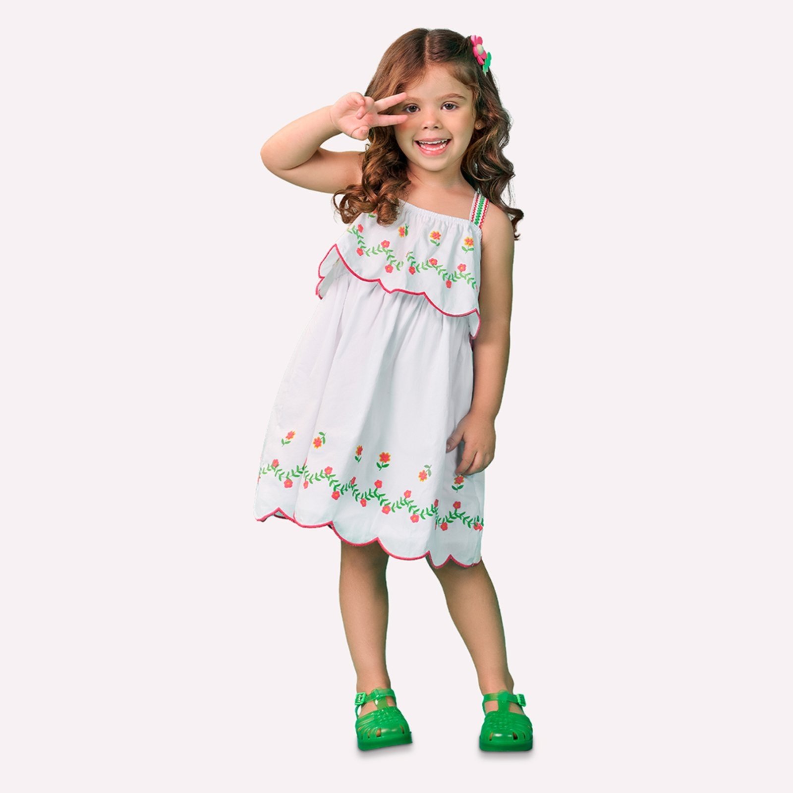 Infantil – Vestido Menina Flores Nanai