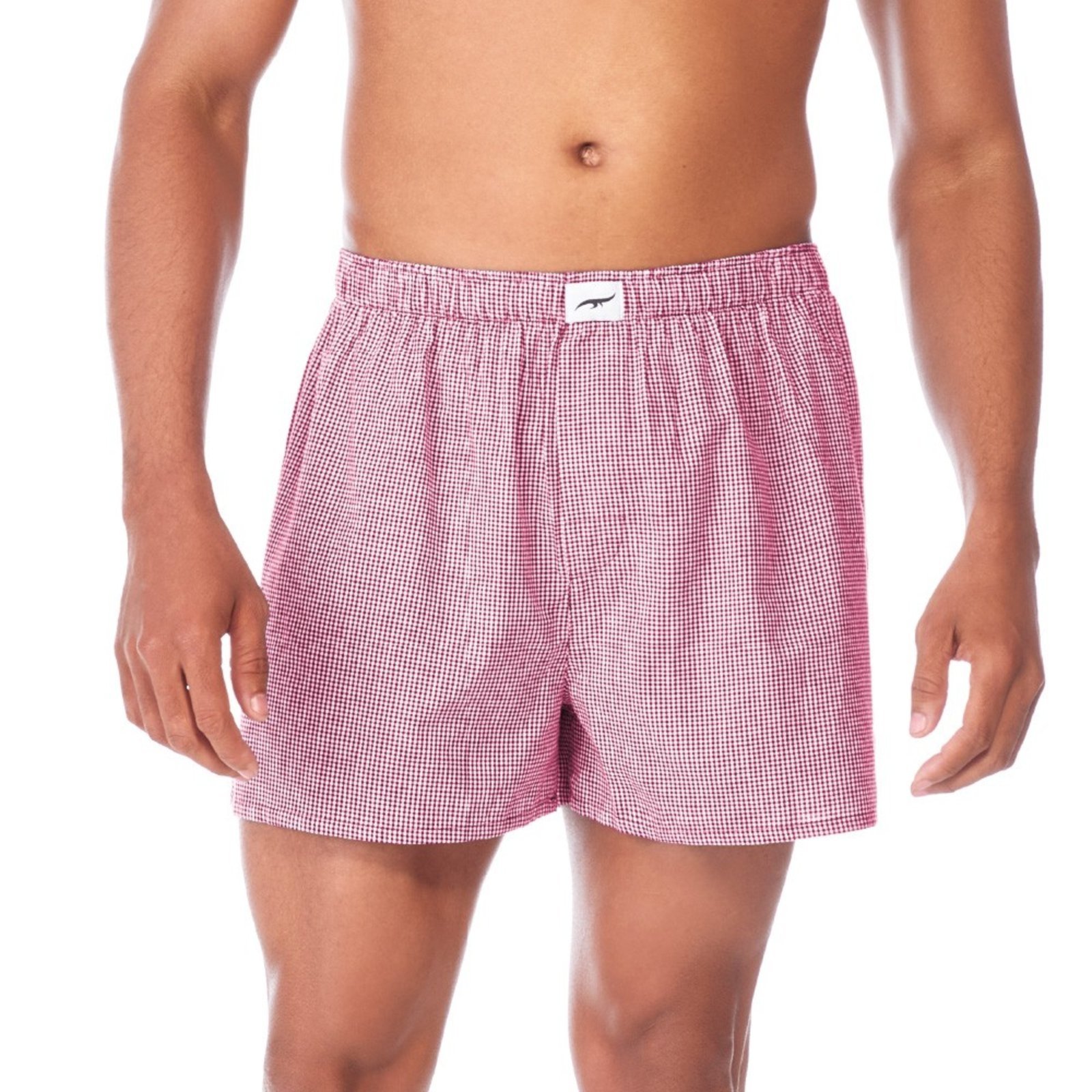 Cueca Samba Canção Quadriculada Vermelha
