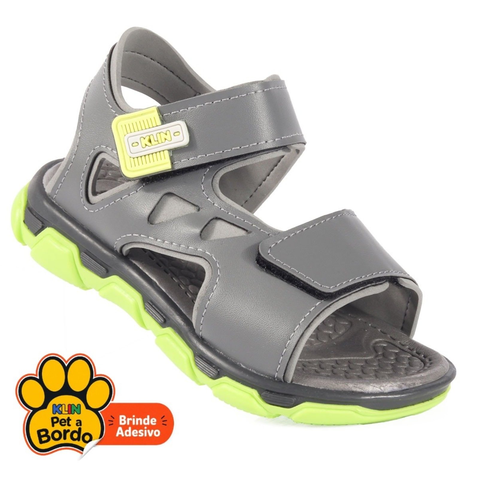Infantil - Papete Masculino Klin Thor Cinza e Verde
