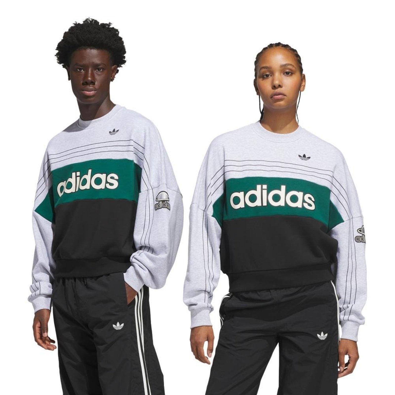 Moletom GOLA REDONDA ORIGINALS VARSITY adidas Originals Cinza