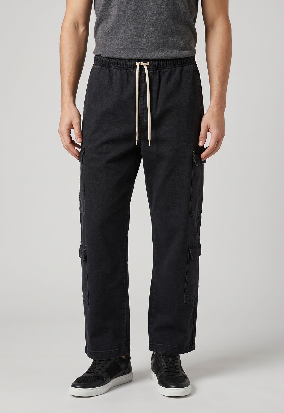 Calça Jeans Masculina Element Cargo Denim Stone Preta