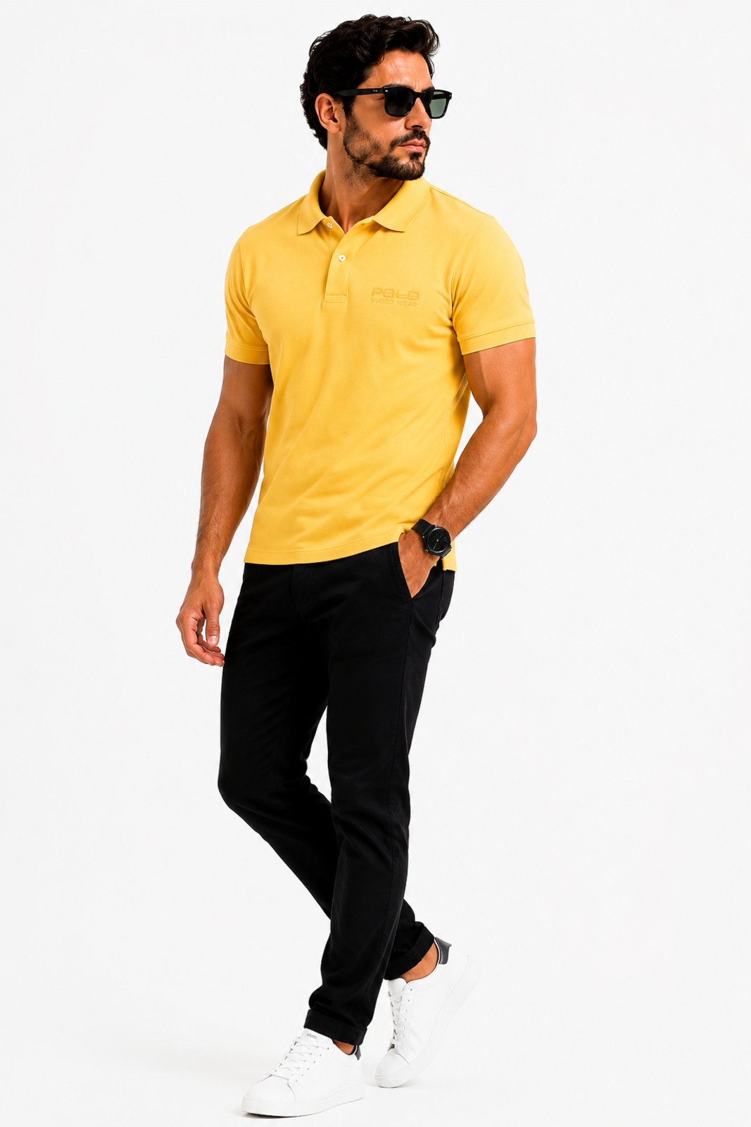 Camisa Masculina D Bell Outlet Fashion Gola Polo Amarelo