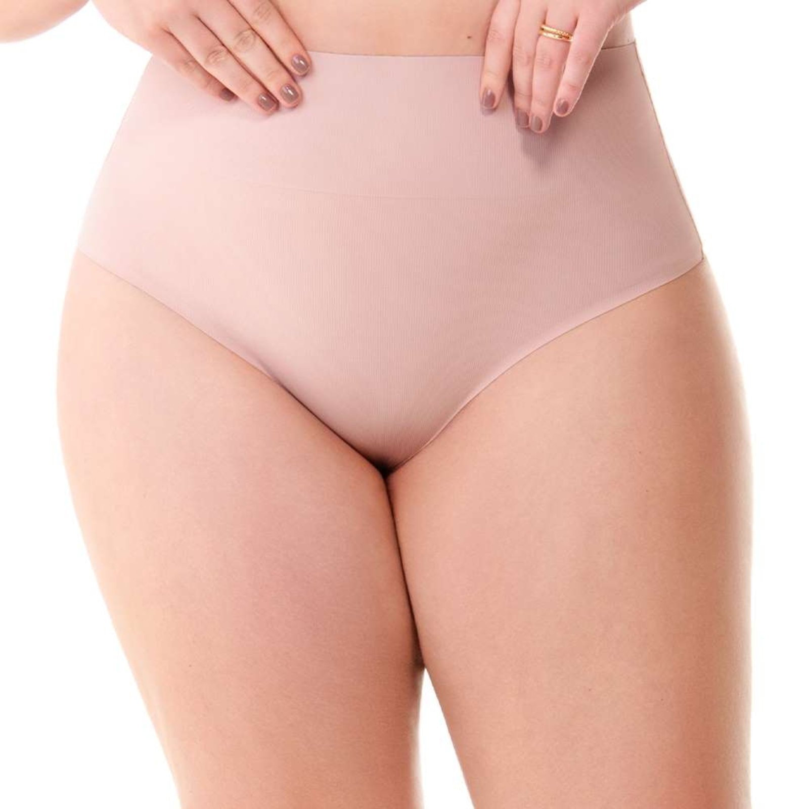 Calcinha Tanga Cós Alto Laser Termofusionada Blush