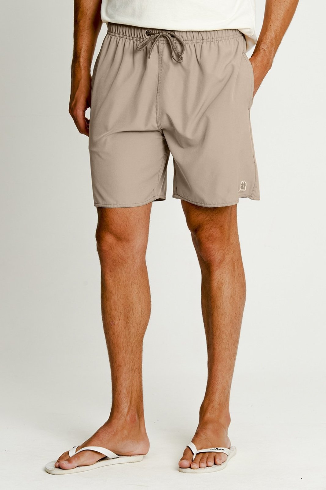 Short Vôlei Liso Polo Wear Bege Médio