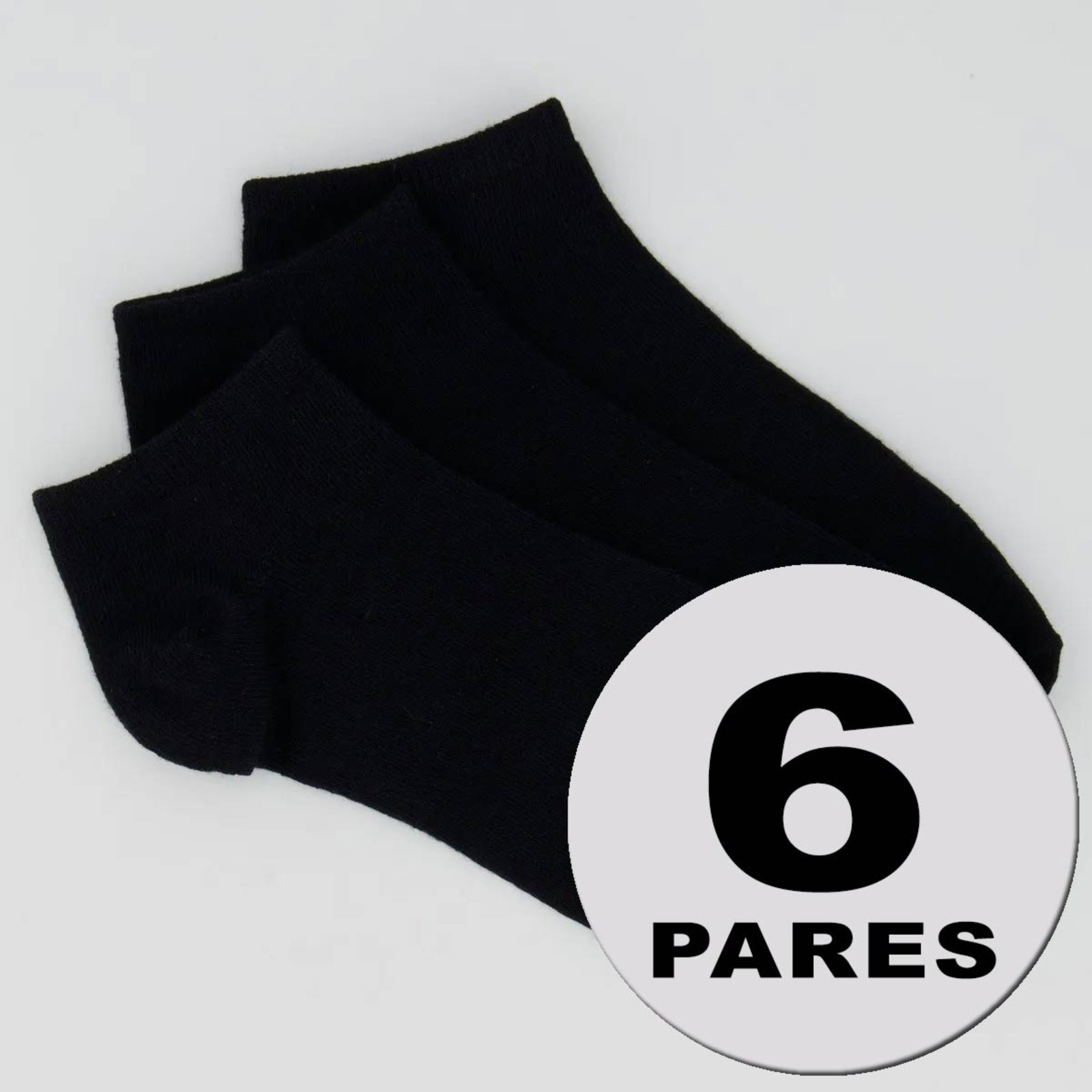 Kit Meia Selene Sapatilha 6 Pares Preta