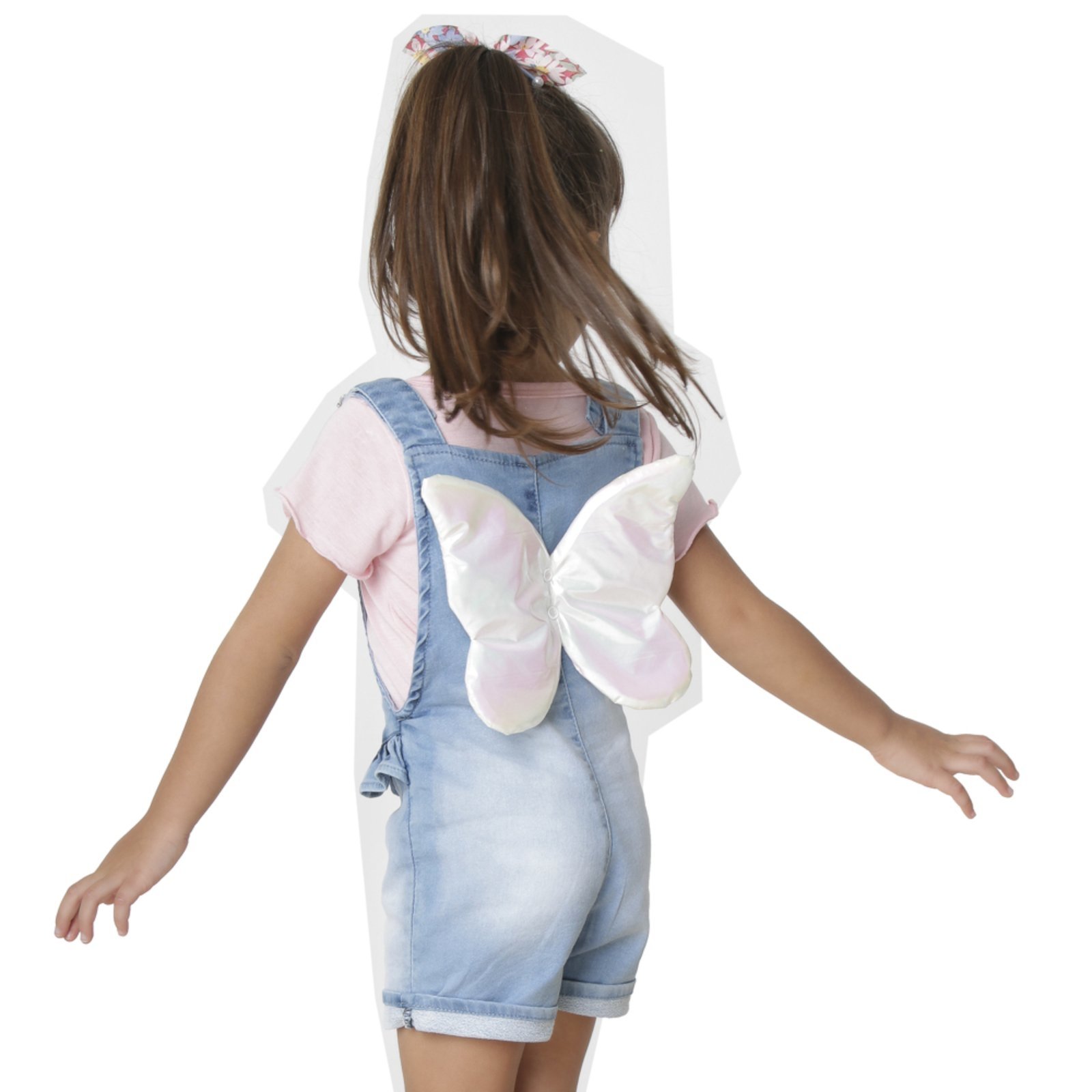 Vista 3 Infantil - Jardineira Look Jeans c/ Blusinha Jeans azul Look Jeans azul