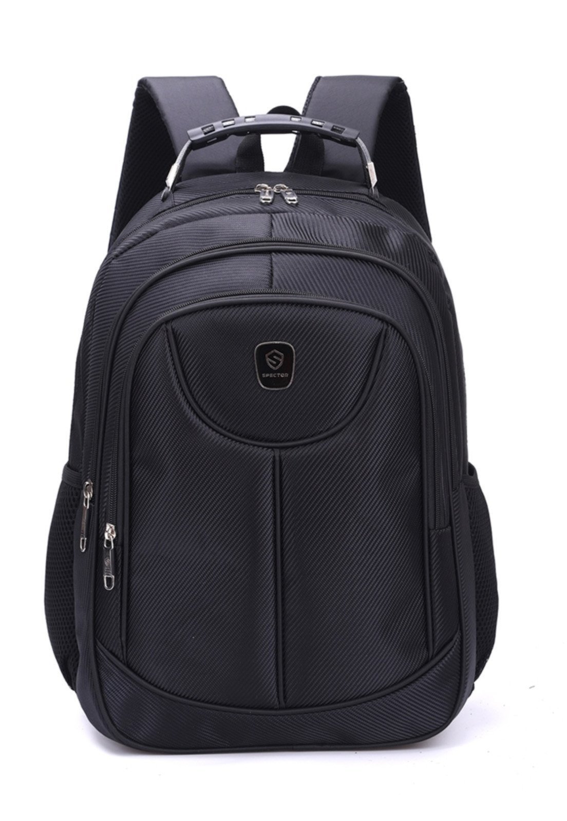 Infantil - Mochila Executiva Spector Unissex Notebook Trabalho Escola Faculdade Preto