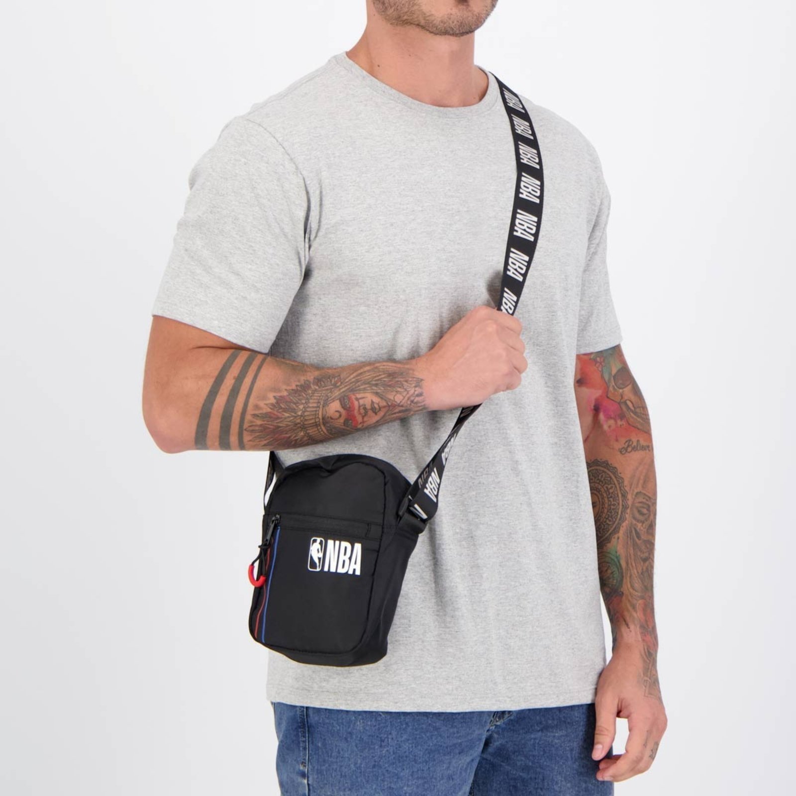 Vista 2 Bolsa NBA Cross Basic Sestini preto Sestini preto
