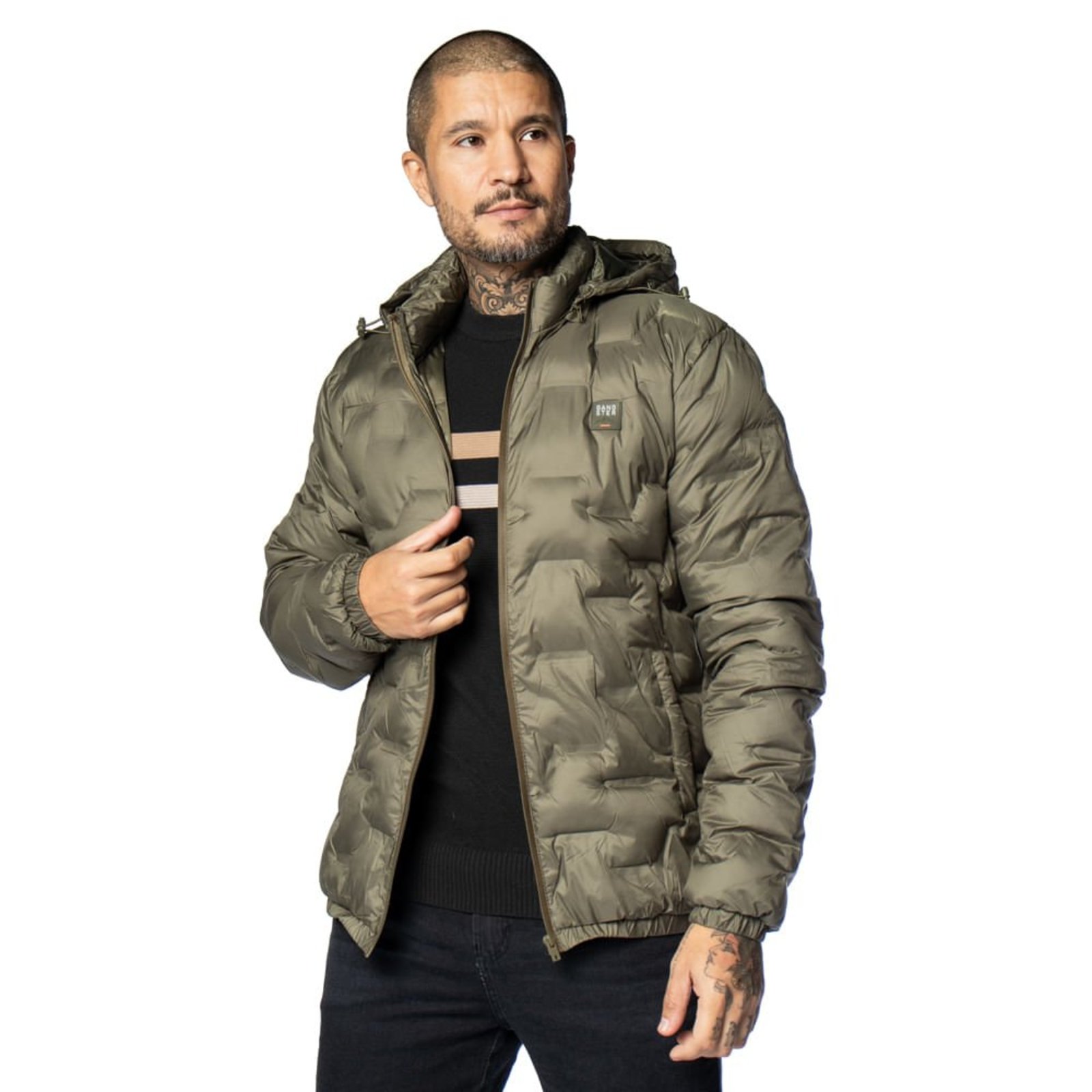 Jaqueta Puffer Masculina Gangster Ultrasonic Verde