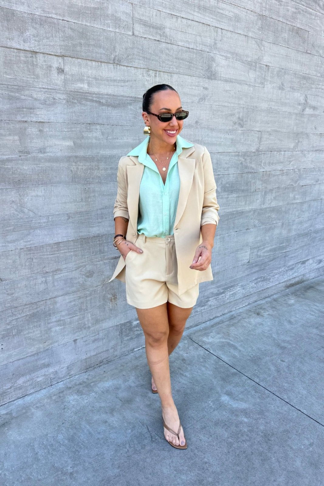 Blazer Vanibele Alfaiataria Montecarlo Bege