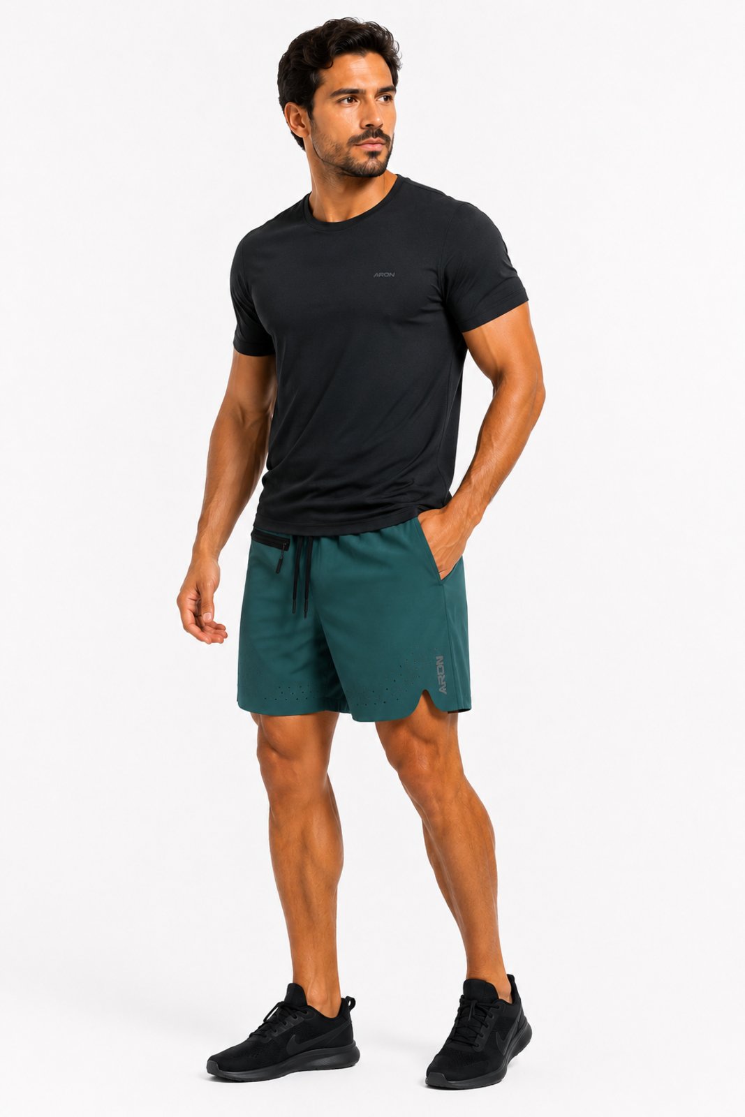 Short Masculino D Bell Outlet Fashion Esportivo Verde Azulado