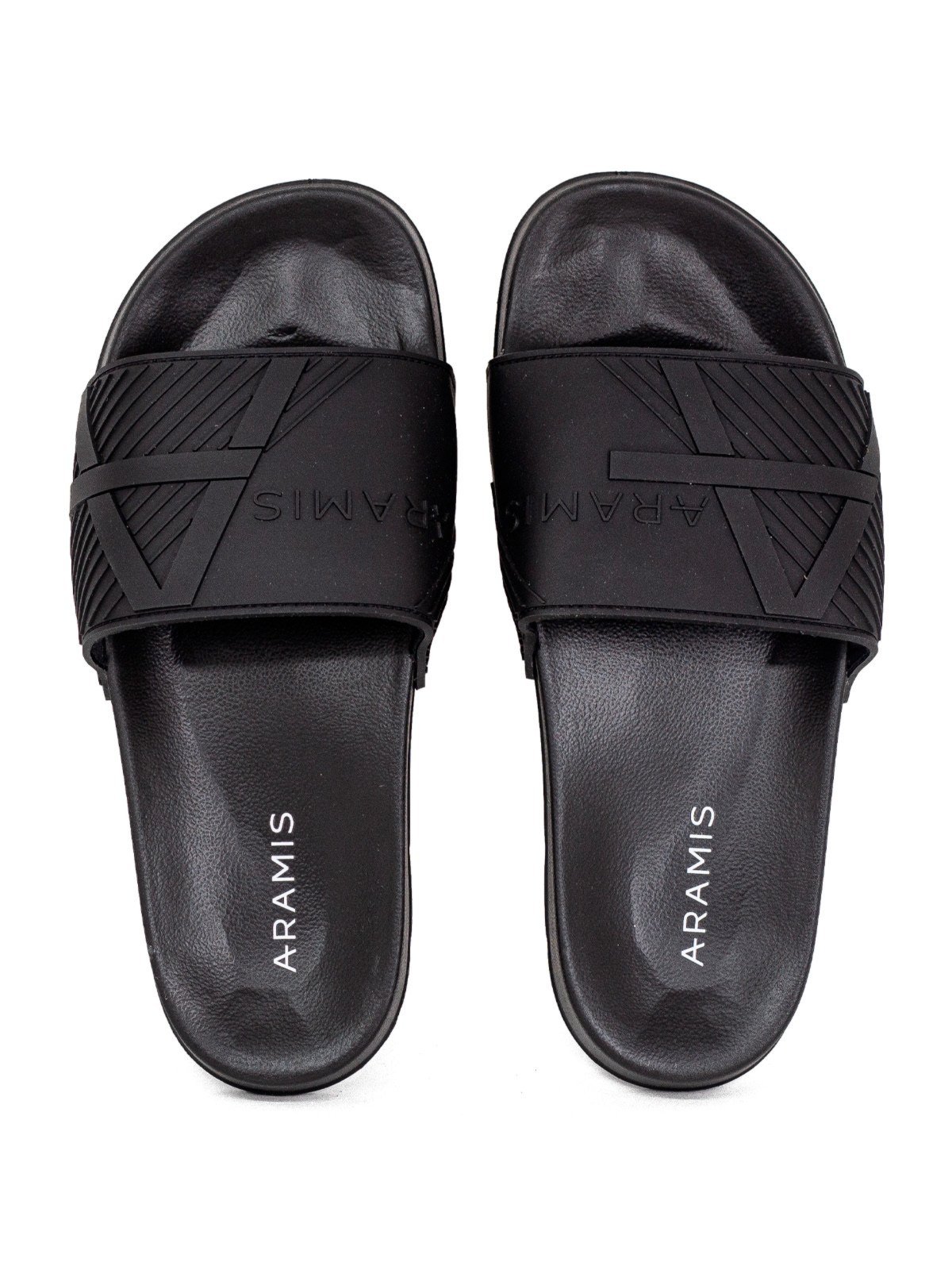 Sandália Masculina Slide Aramis Casual Confortável Chinelo Nuvem Preto