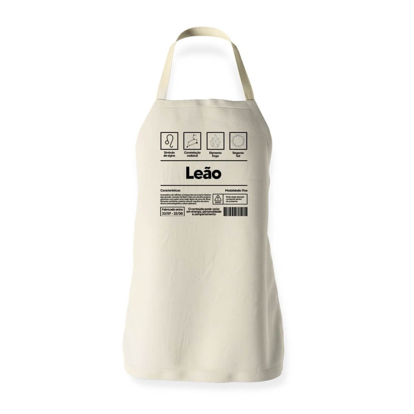 Avental Leão - Bege - Casual - Studio Geek