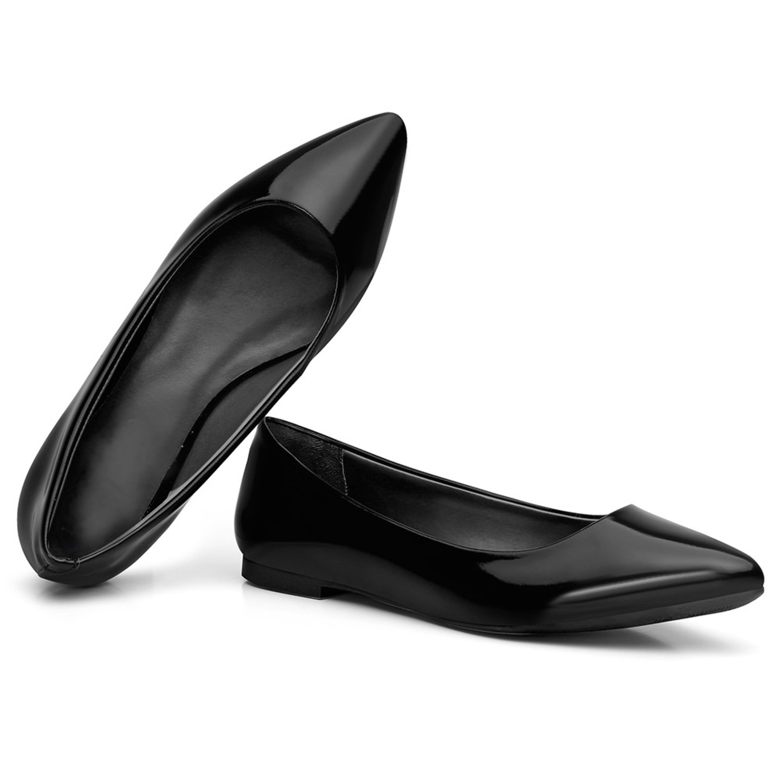 Vista 3 Sapatilha bico fino Casual Comfort Dia a Dia Preta Nine4 preto Nine4 preto