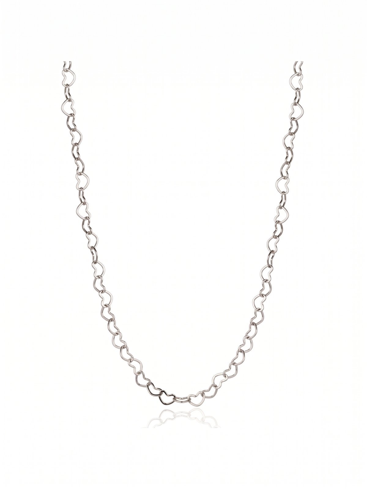 Choker Elos Corações Banhada a Prata