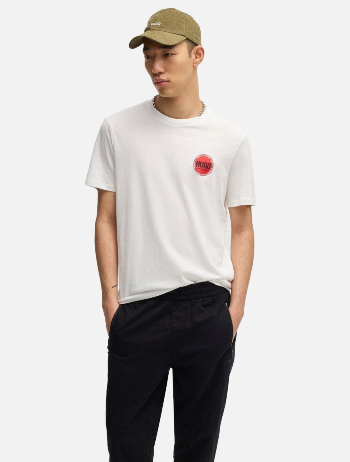 Camiseta Hugo Boss Masculina Regular Danetchorb Branca