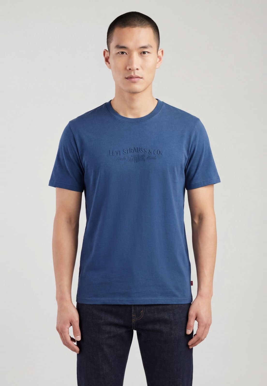 Camiseta Masculina Levis Gola Redonda Azul