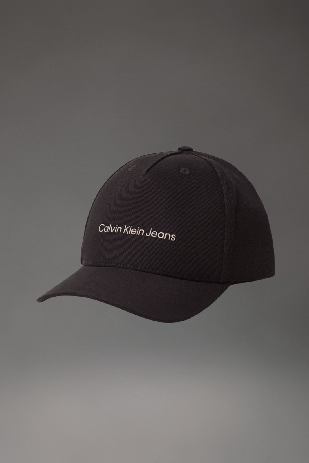 Infantil - Boné Masculino de Sarja Aba Curva Estampa Logo Calvin Klein Jeans - Preto Calvin Klein Jeans