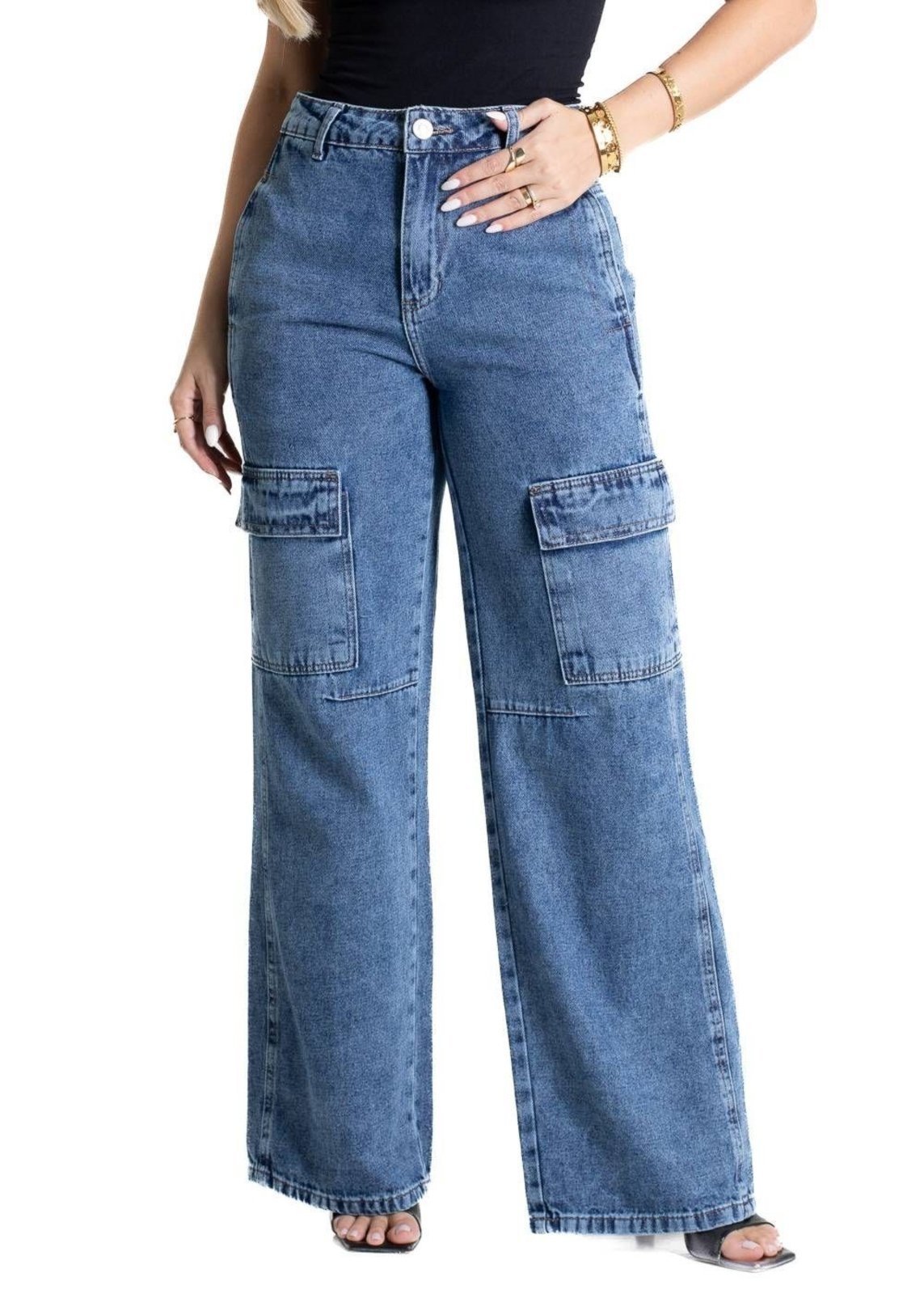 Calça Jeans Sawary Wide Leg – 280998 – Azul – Sawary