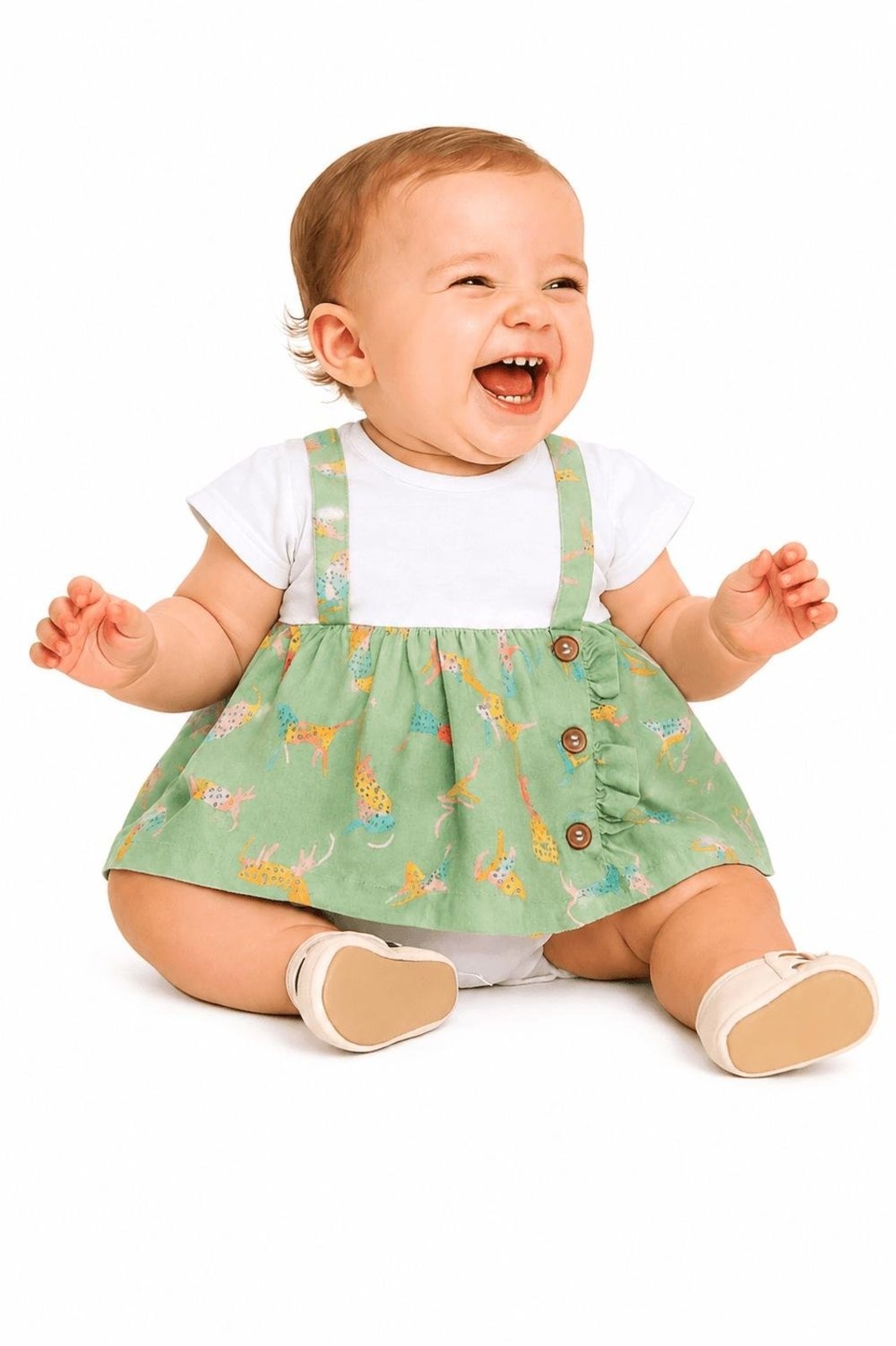 Infantil - Body Menina Entre Cores Alphabeto Off-white