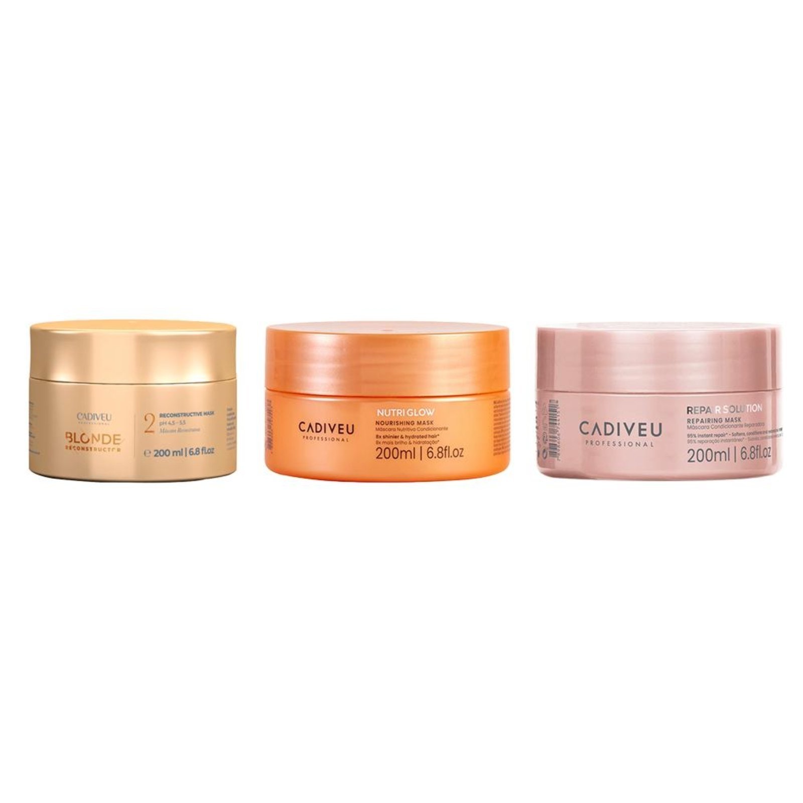 Kit Cadiveu Professional - 3 Máscaras 200ml