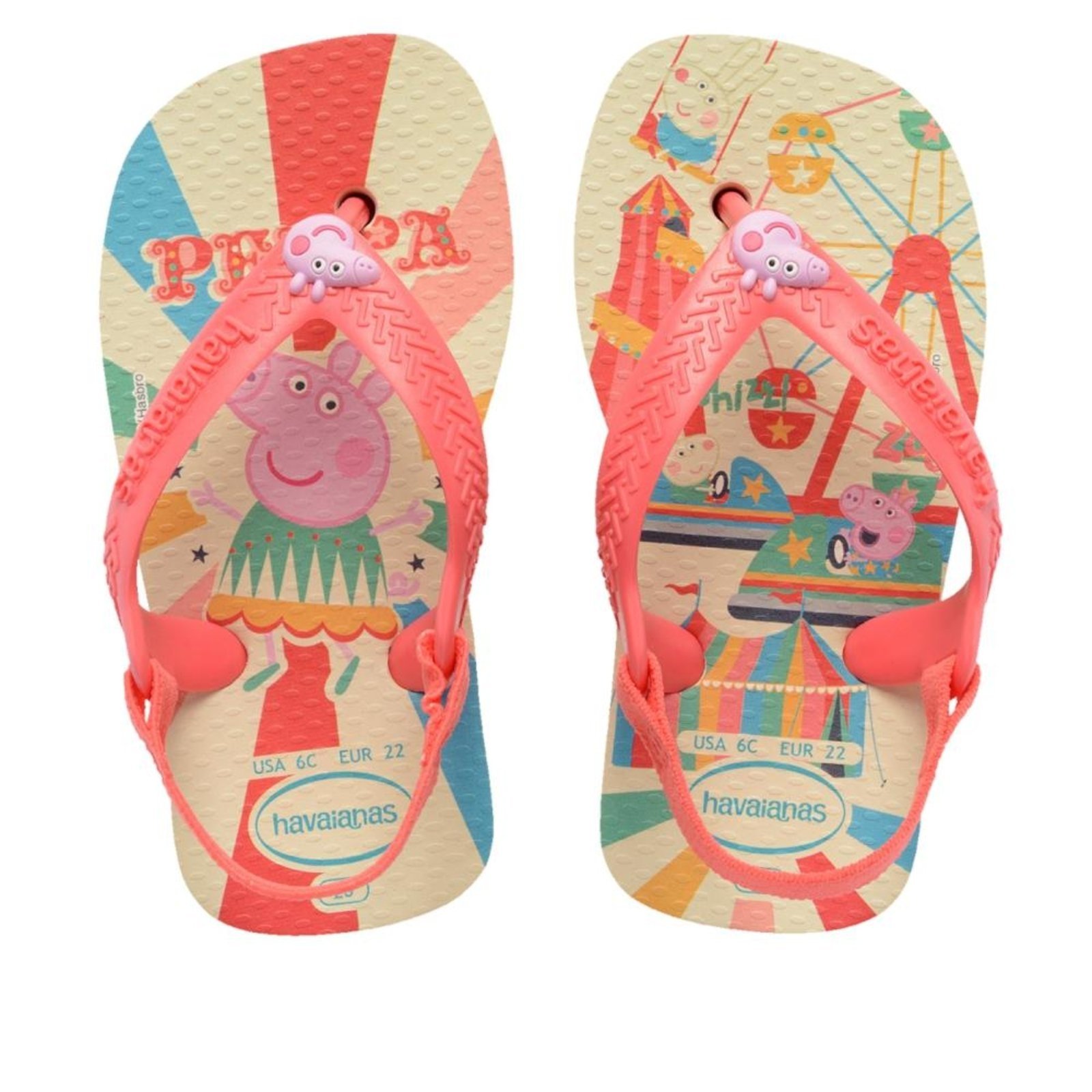 Vista 2 Infantil - Chinelo Havaianas Peppa Coral Incolor incolor coral Havaianas incolor coral