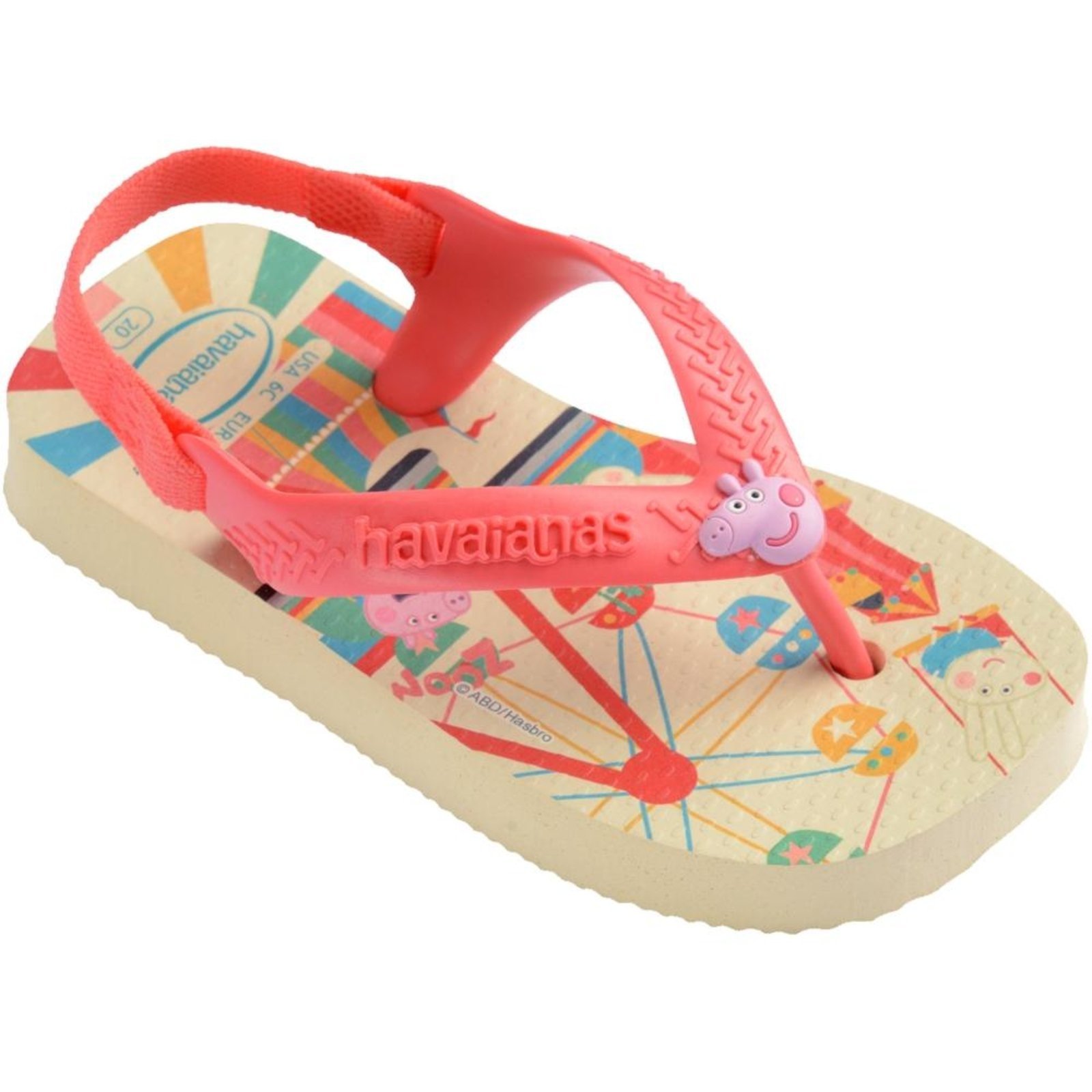 Vista 3 Infantil - Chinelo Havaianas Peppa Coral Incolor incolor coral Havaianas incolor coral
