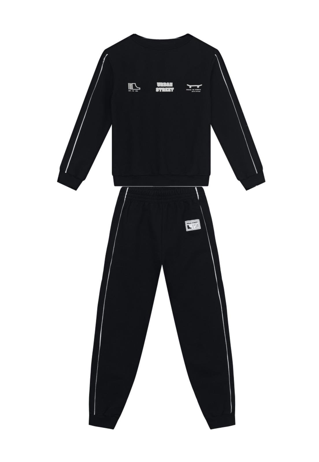 Infantil - Conjunto Calça Menino Urban Street Brandili 10 Preto