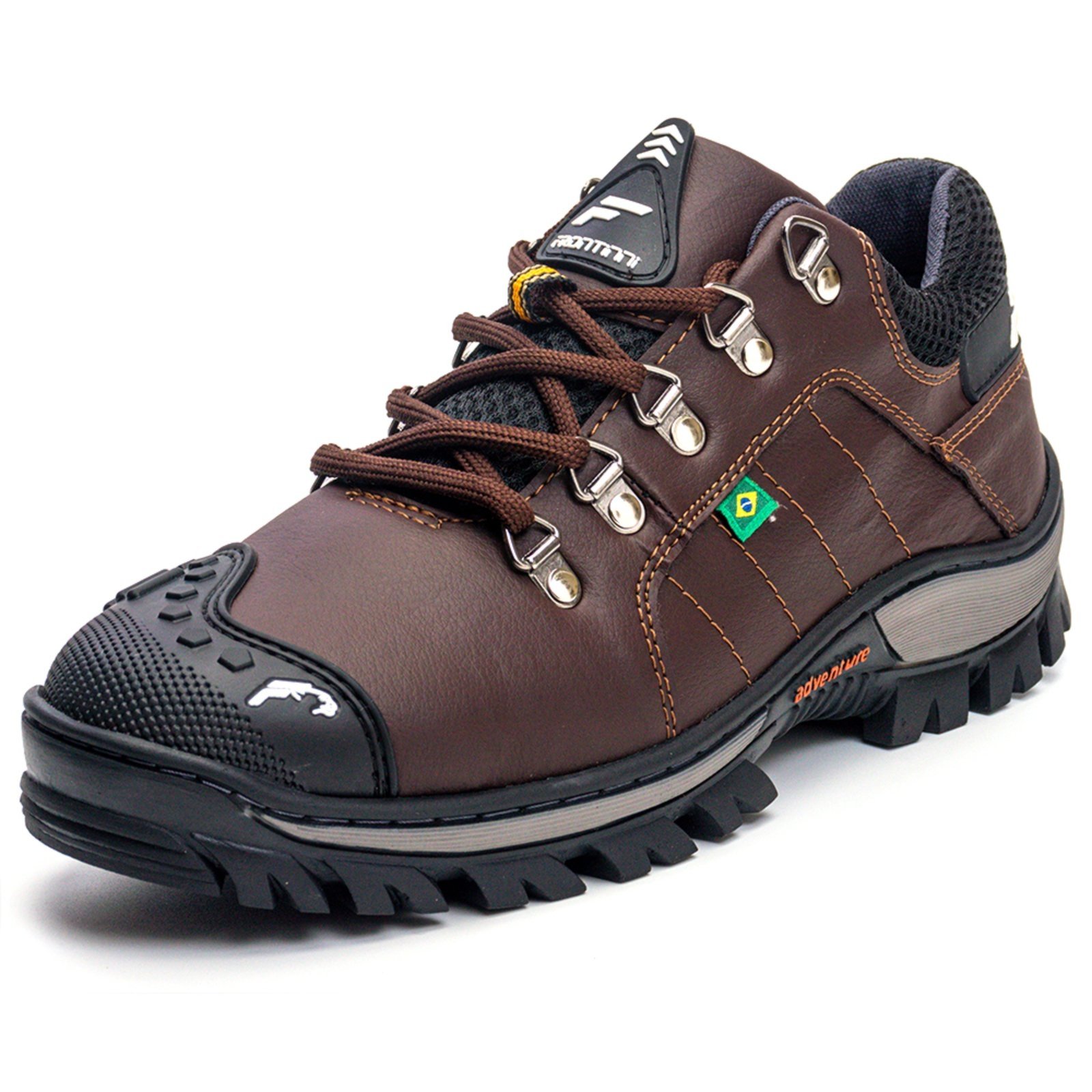Vista 3 Botina Segurança Masculina Lavini Bota Com Proteção No Bico Borracha Lavini Shoes café Lavini Shoes café