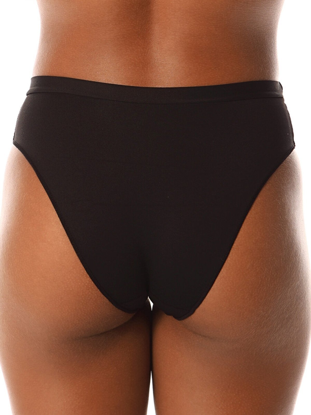Vista 3 Calcinha Alta Pele de Seda Demillus 26826 preto Demillus preto