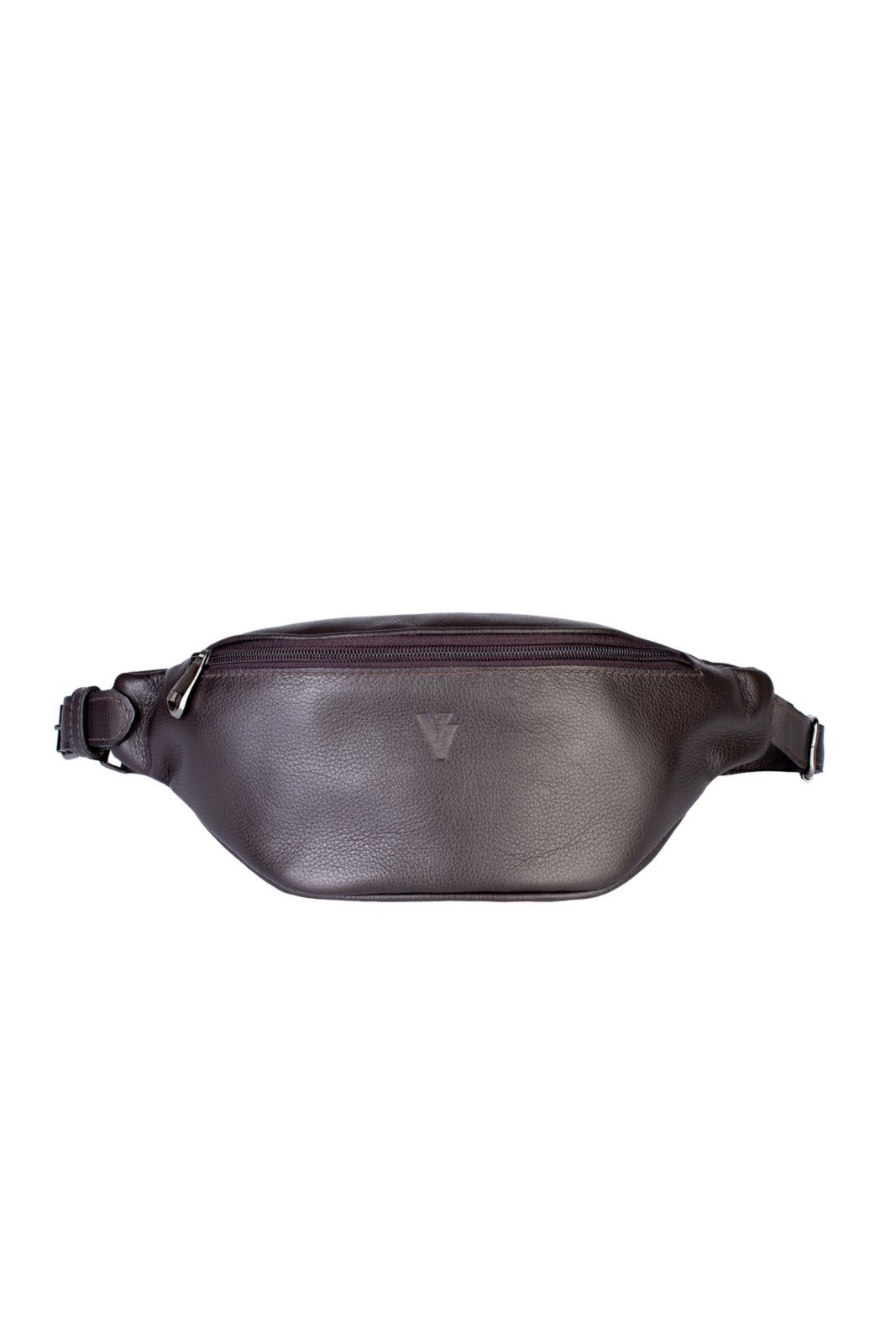 Vista 2 Pochete de couro masculina Zach Vira Vento preto Vira Vento preto