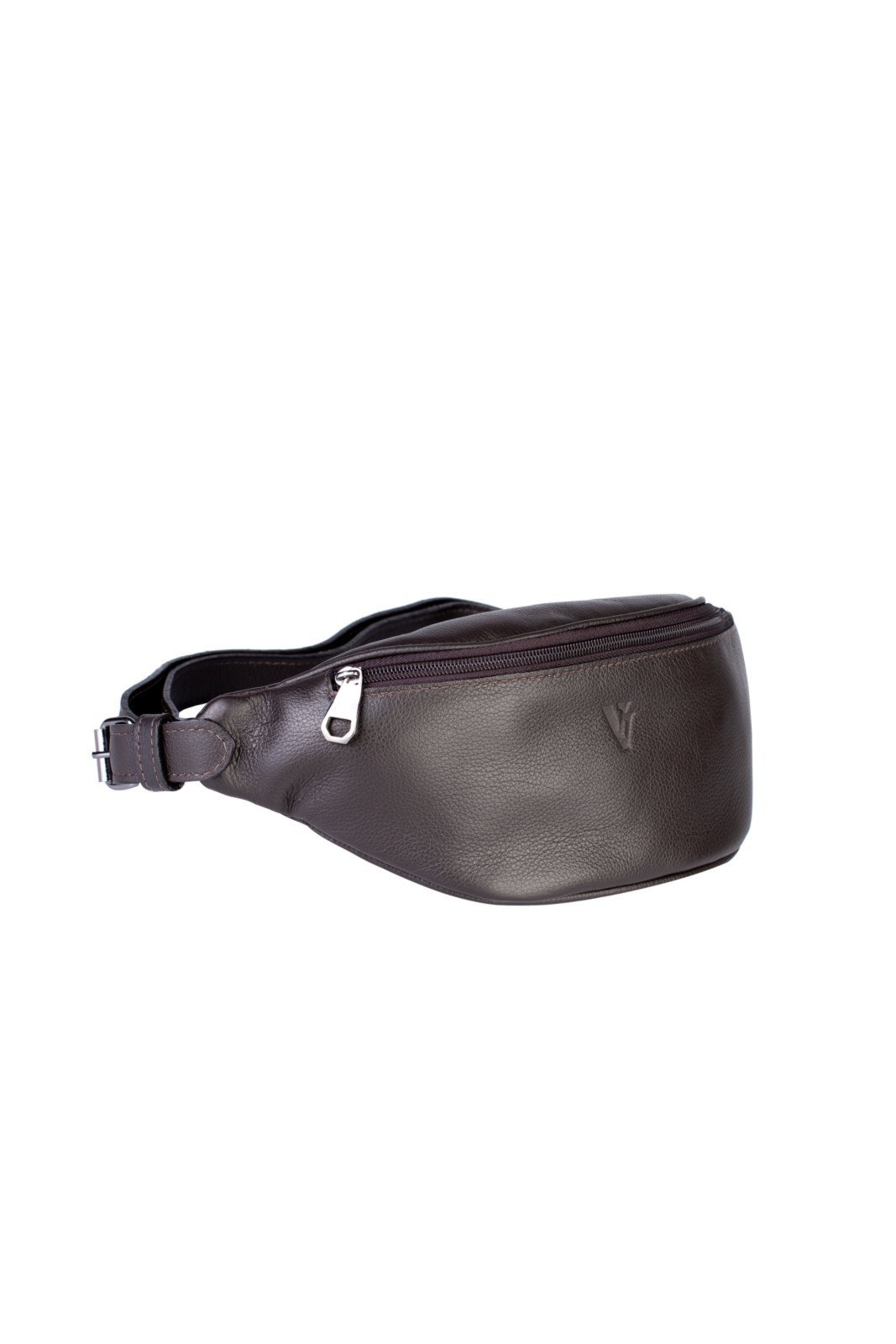 Vista 3 Pochete de couro masculina Zach Vira Vento preto Vira Vento preto