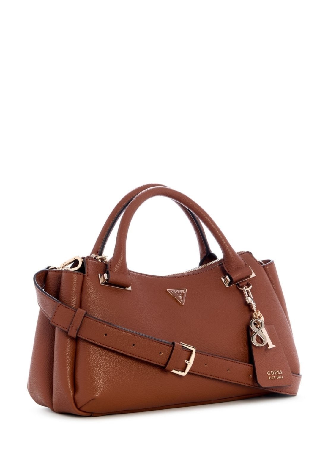 Vista 3 Bolsa Guess Evie Triple Comp Satchel marrom Guess marrom