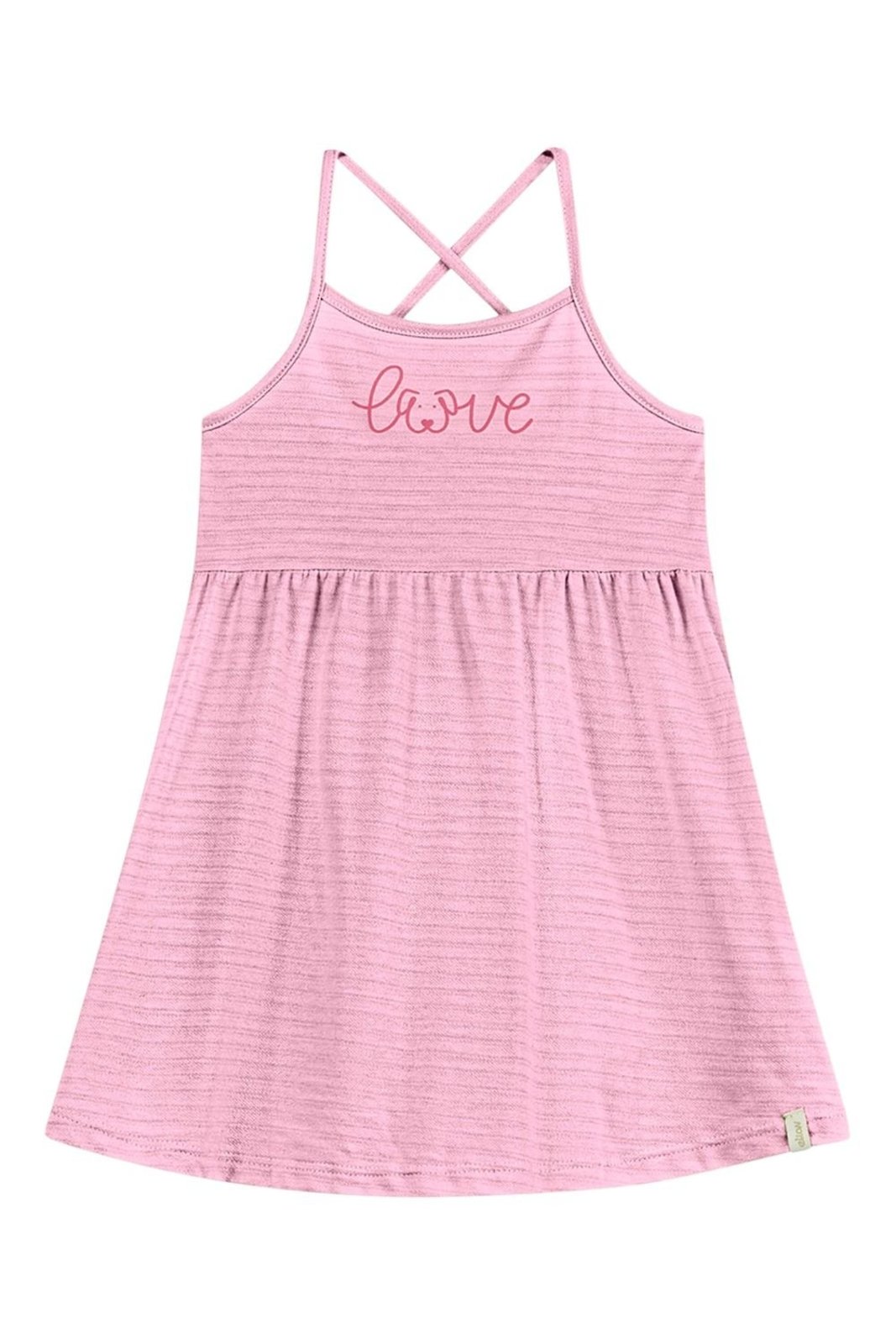 Infantil - Vestido Menina Moletinho Listrado Elian Rosa