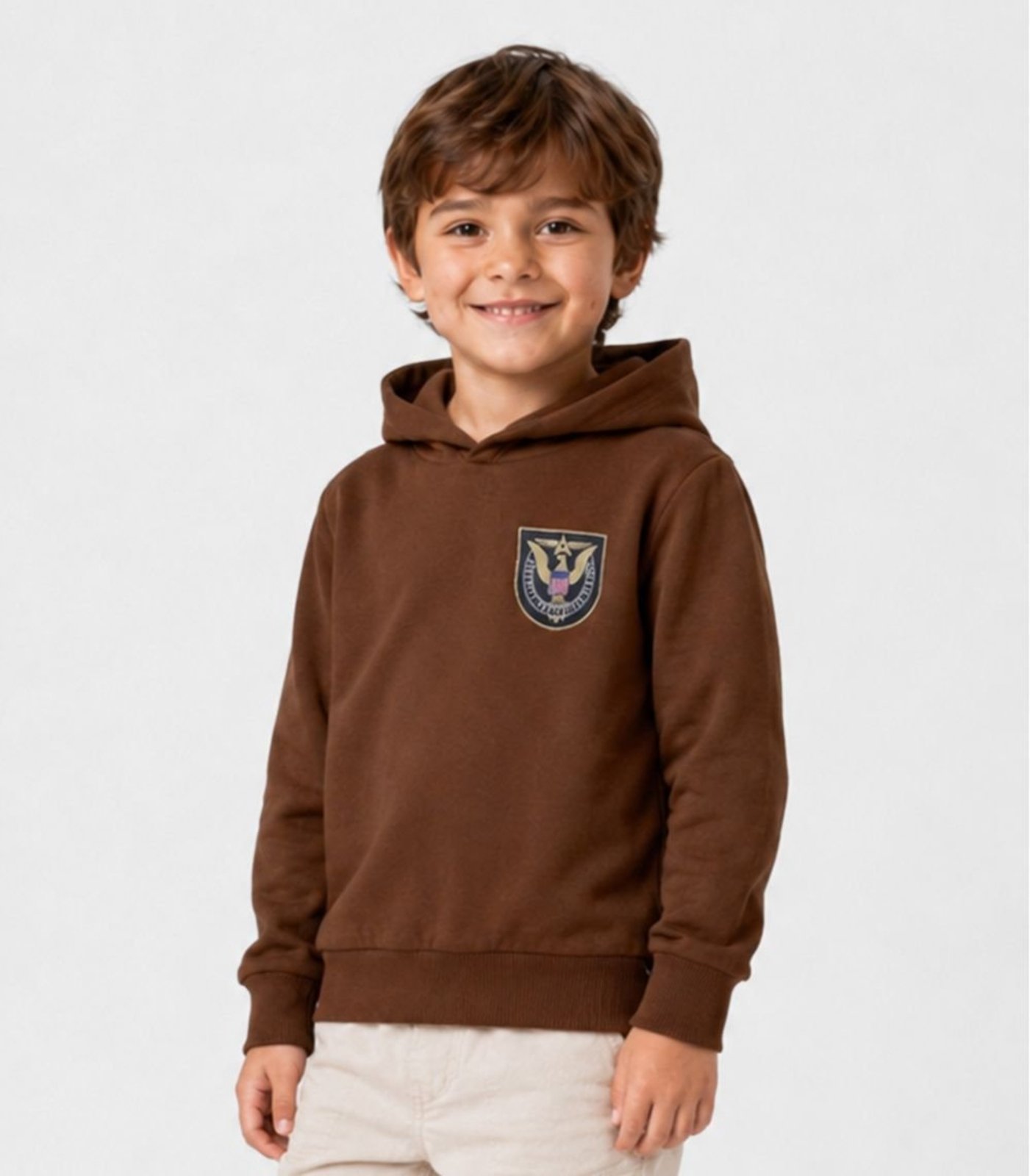 Infantil - Blusão Com Capuz Masculino Trick Nick Marrom