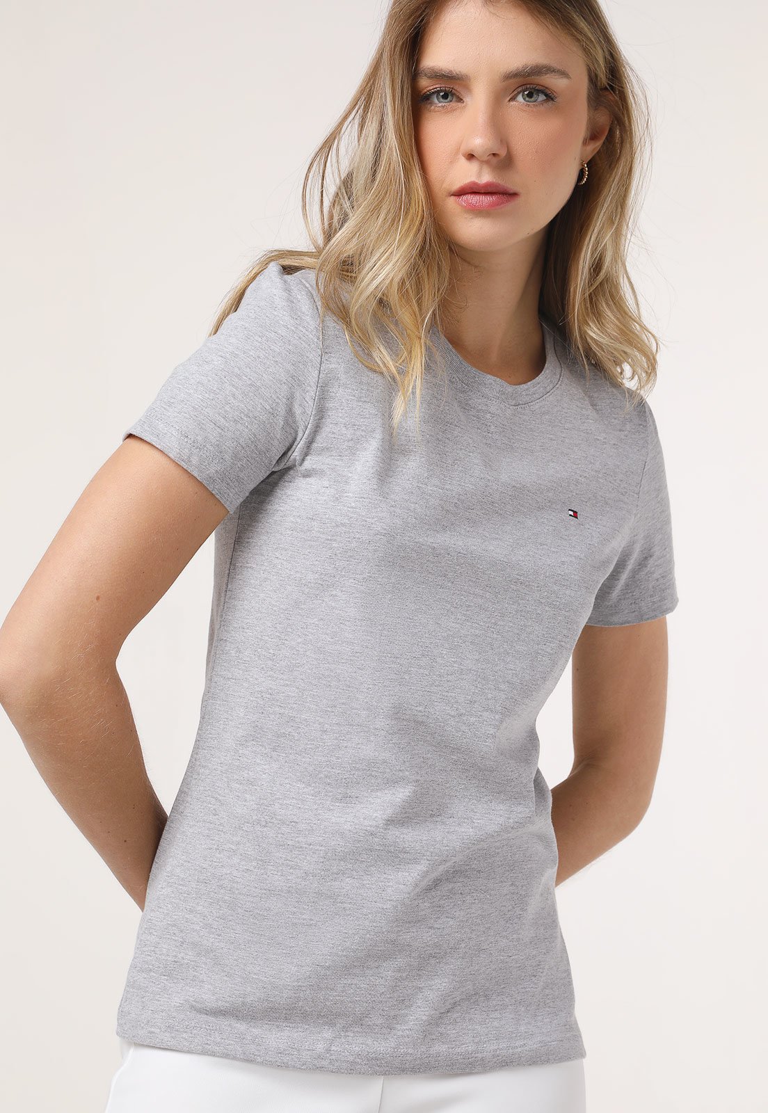 Vista 2 Blusa Tommy Hilfiger Lisa cinza Tommy Hilfiger cinza