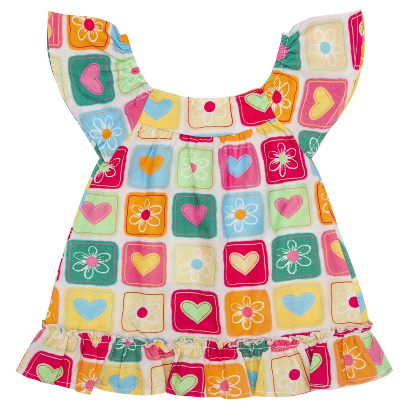 Vista 2 Infantil - Blusa Look Jeans Bata Estampada Love bege Look Jeans bege