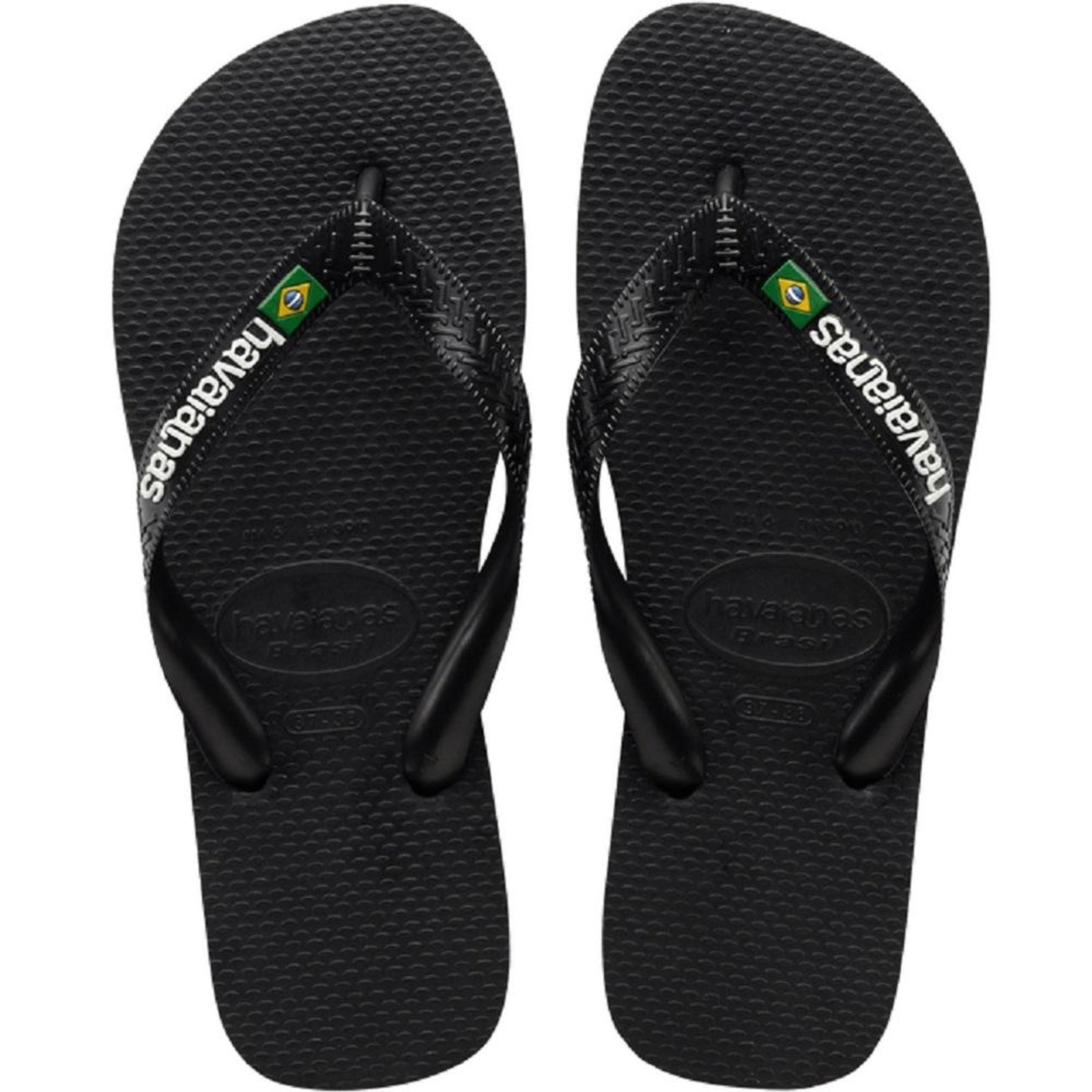 Chinelo Havaianas Brasil Logo Masculino Preto