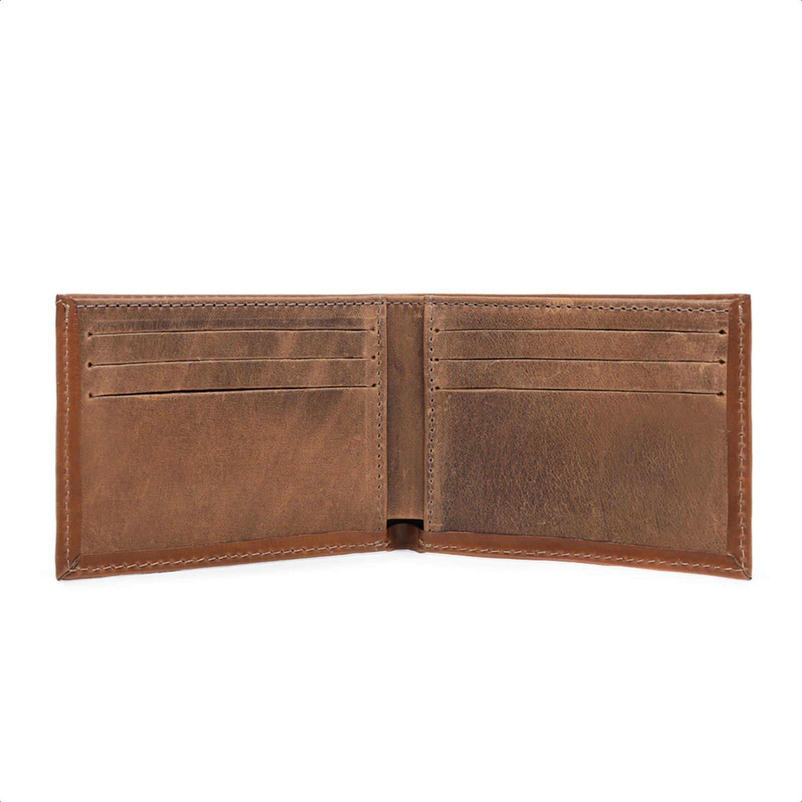 Vista 3 Carteira Masculina Malbork em Couro Caramelo com Porta Cartões 160C marrom Malbork marrom