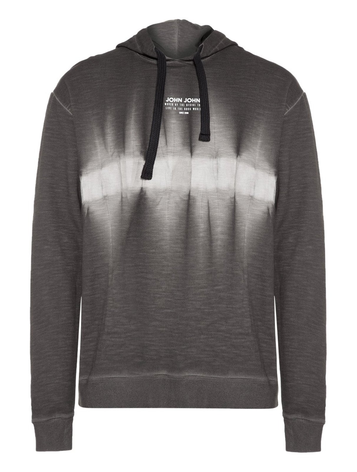 Moletom John John Masculino Hoodie By Desire Tie-Dye Cinza Médio