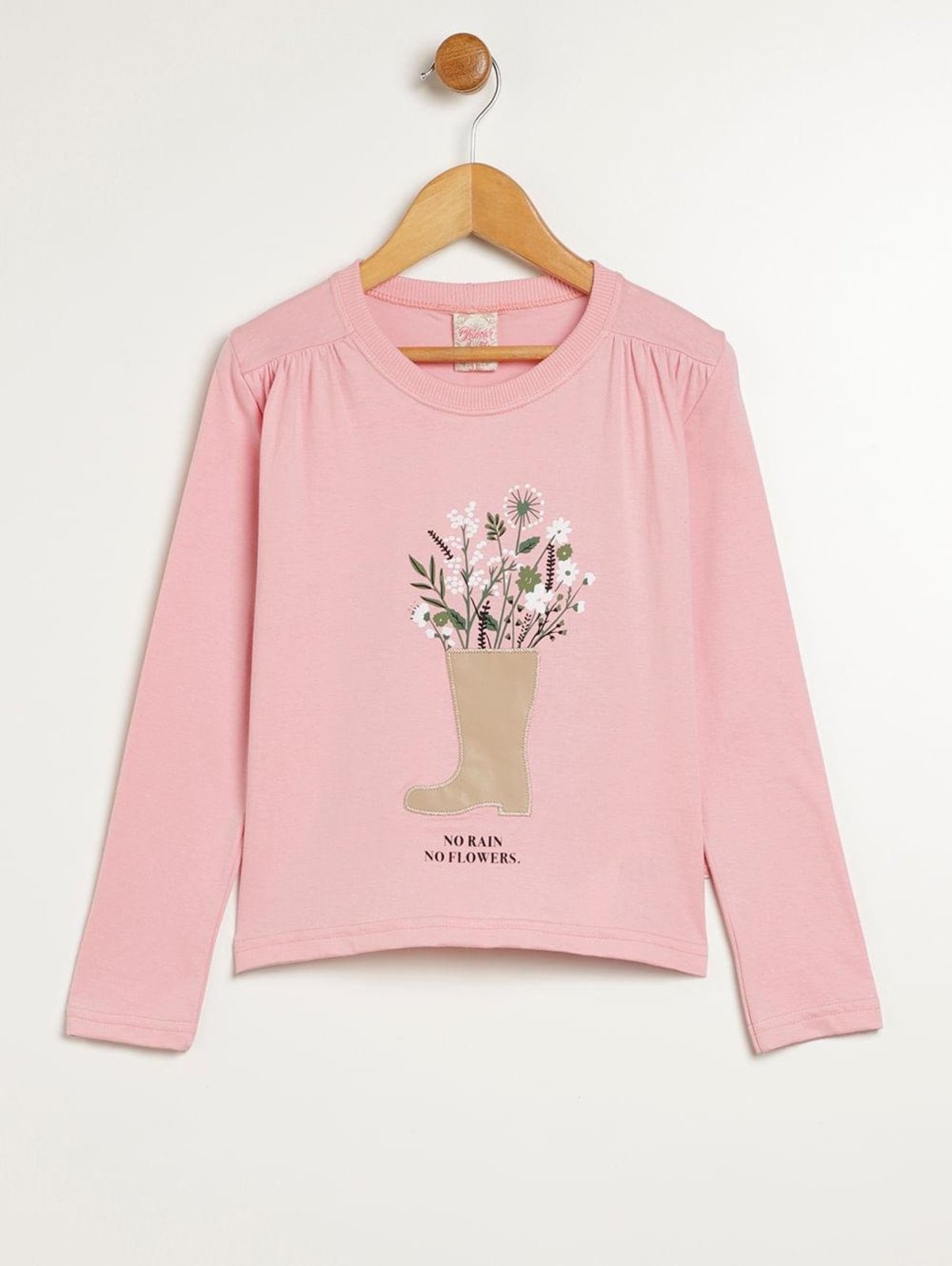 Infantil - Blusa Manga Longa Para Menina - ROSA
