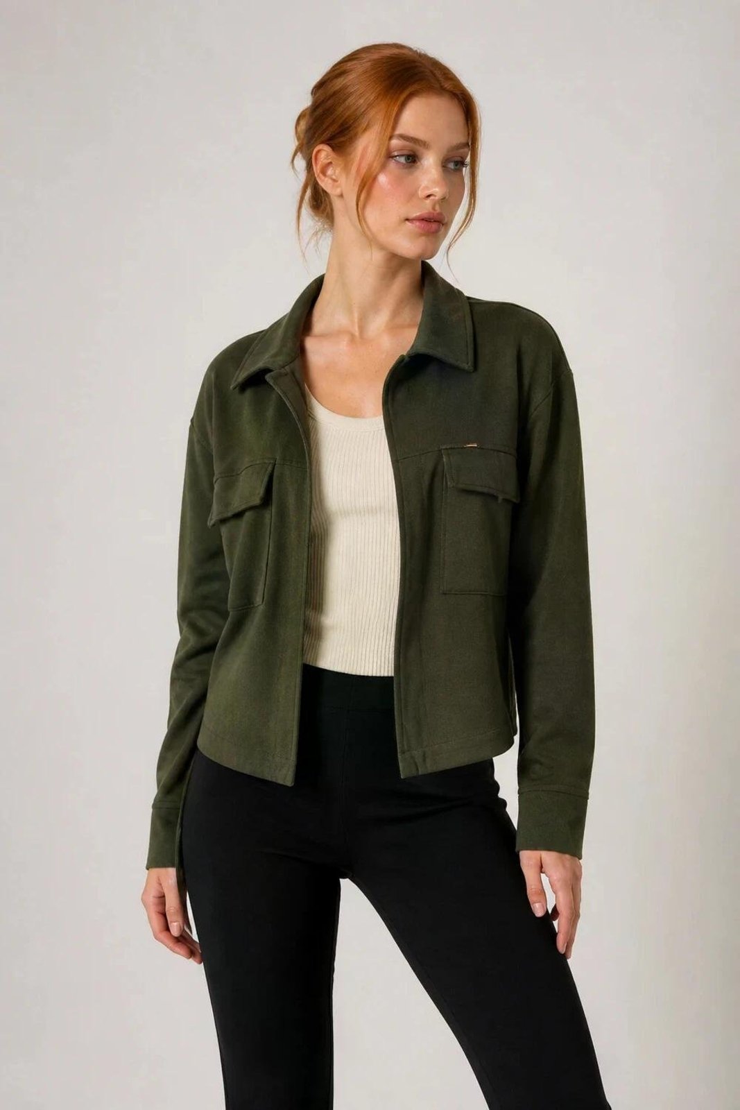 Casaquinho com bolsos Verde