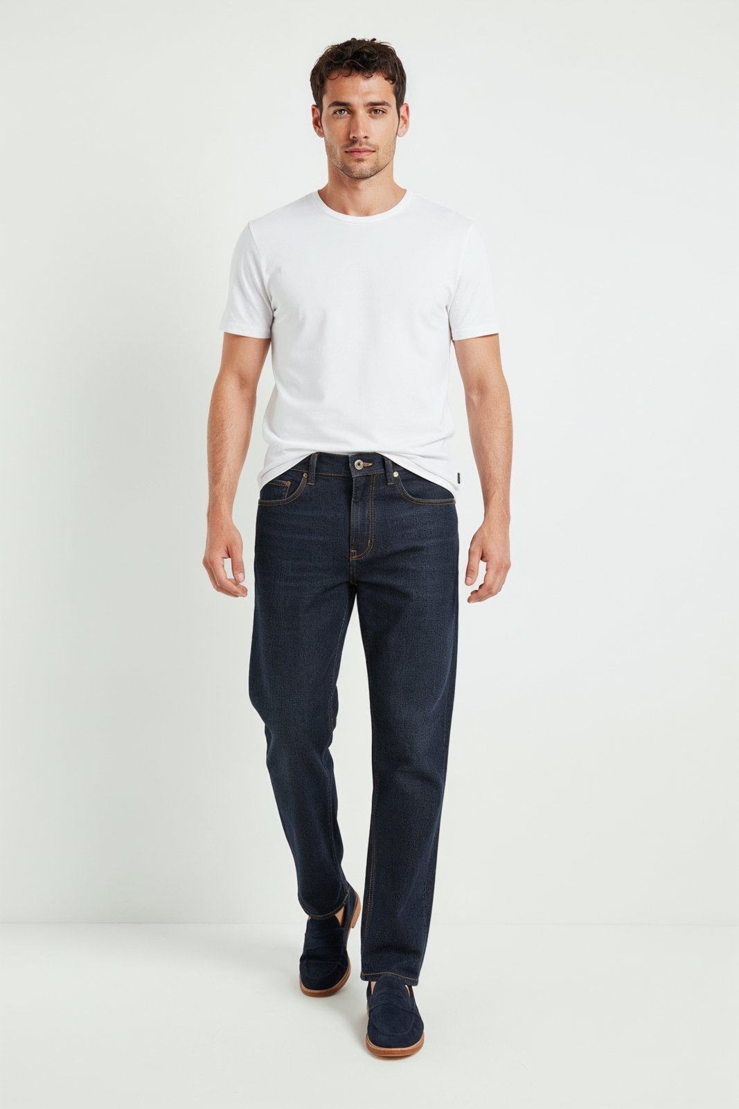 Calça Jeans Regular 5 Bolsos Traymon - Marinho - 38