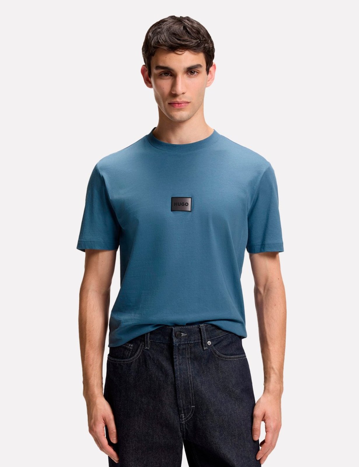 Camiseta Hugo Boss Masculina Regular Danotie Azul Petróleo