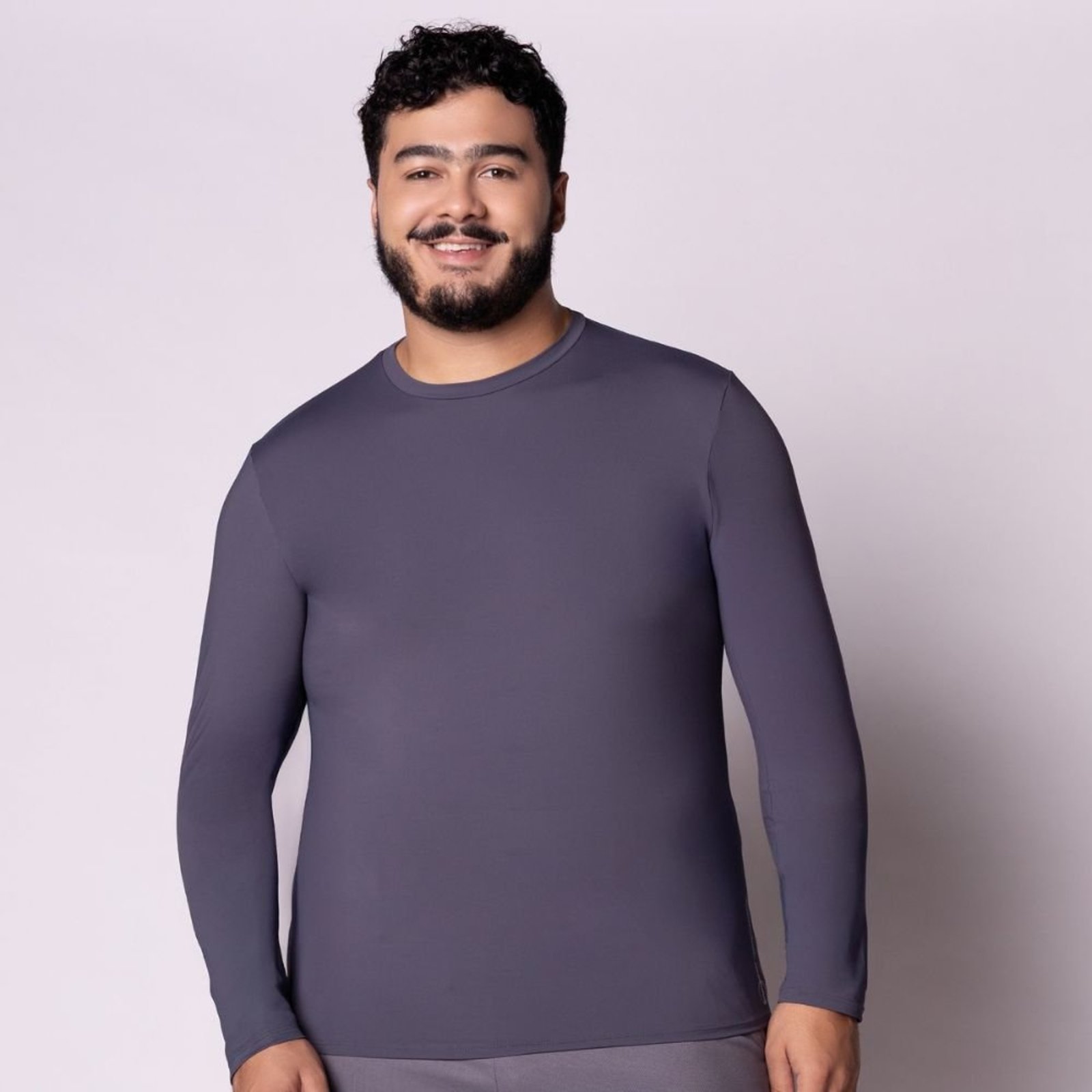 Camiseta Selene Proteção UV50+ Masculina Manga Longa Tamanho Especial