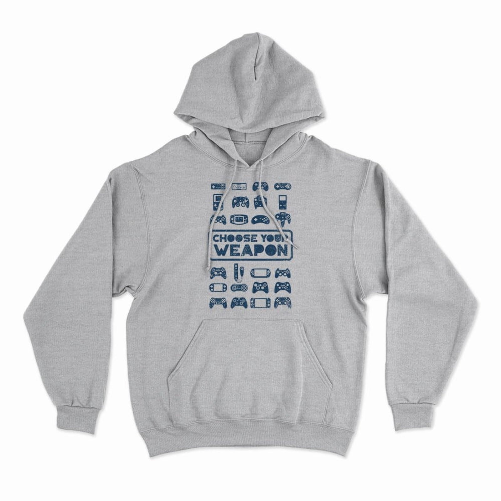 Moletom Com Capuz Choose Your Weapon - Mescla Cinza - Casual - Studio Geek