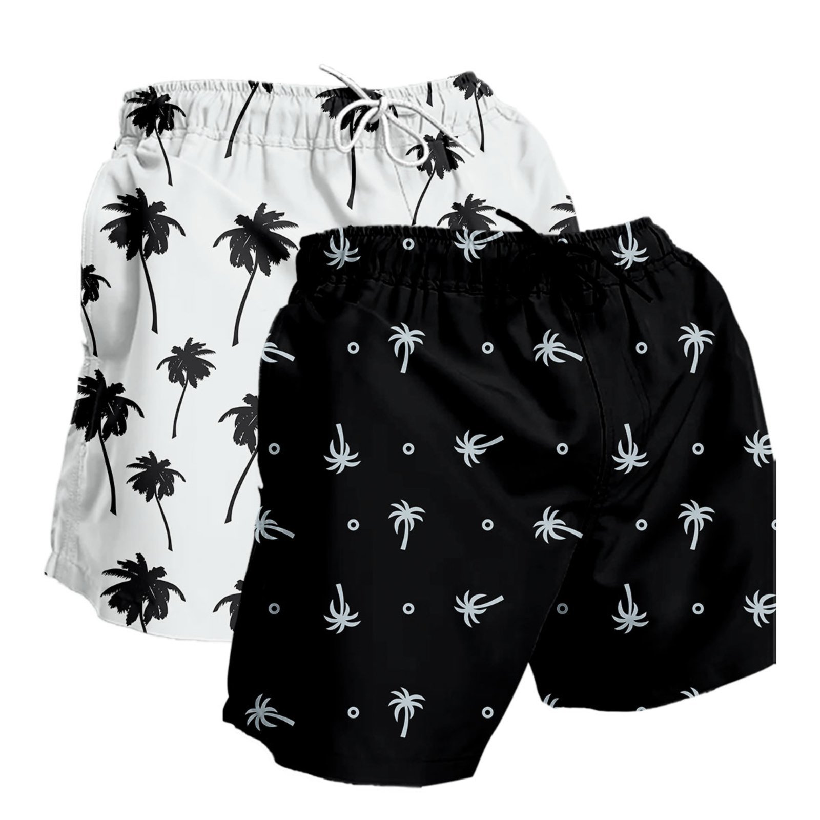 Kit 2 Short Moda Praia Masculino Bermuda Tactel Estampado