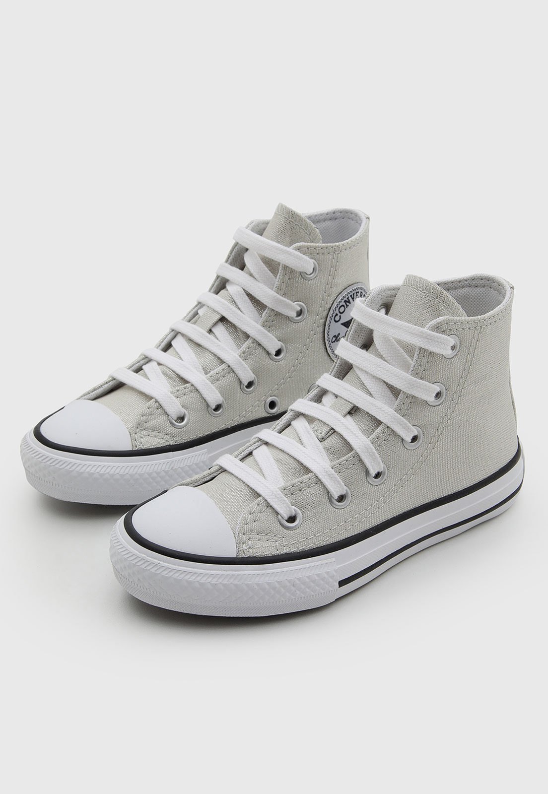 Infantil - Tênis Converse Chuck Taylor All Star Cano Médio Cinza