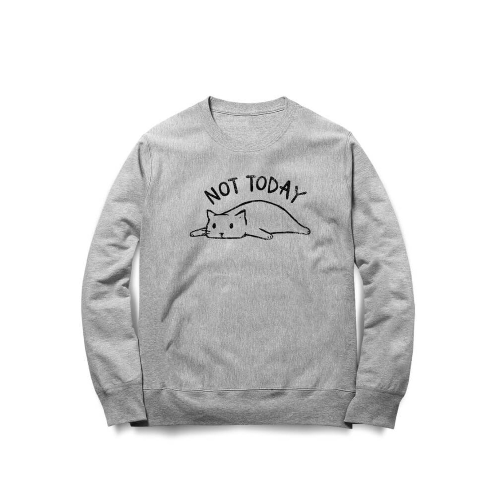 Moletom Not Today - Mescla Cinza - Casual - Studio Geek